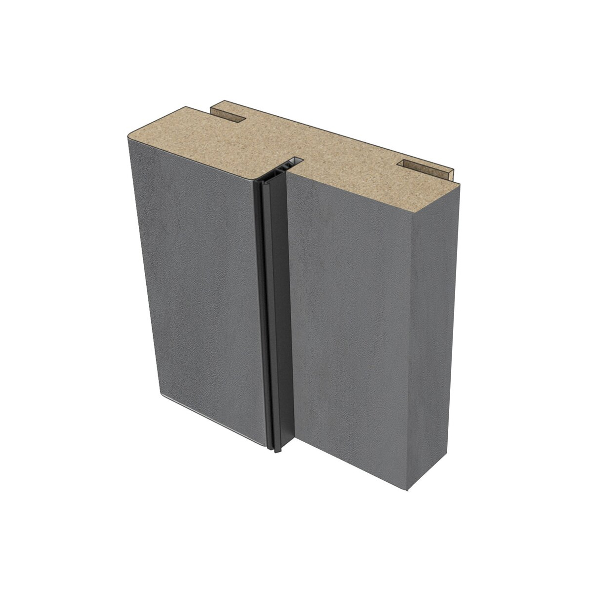 Короб ПВХ ТЕЛЕСКОП 32*74*2050 бетон темный