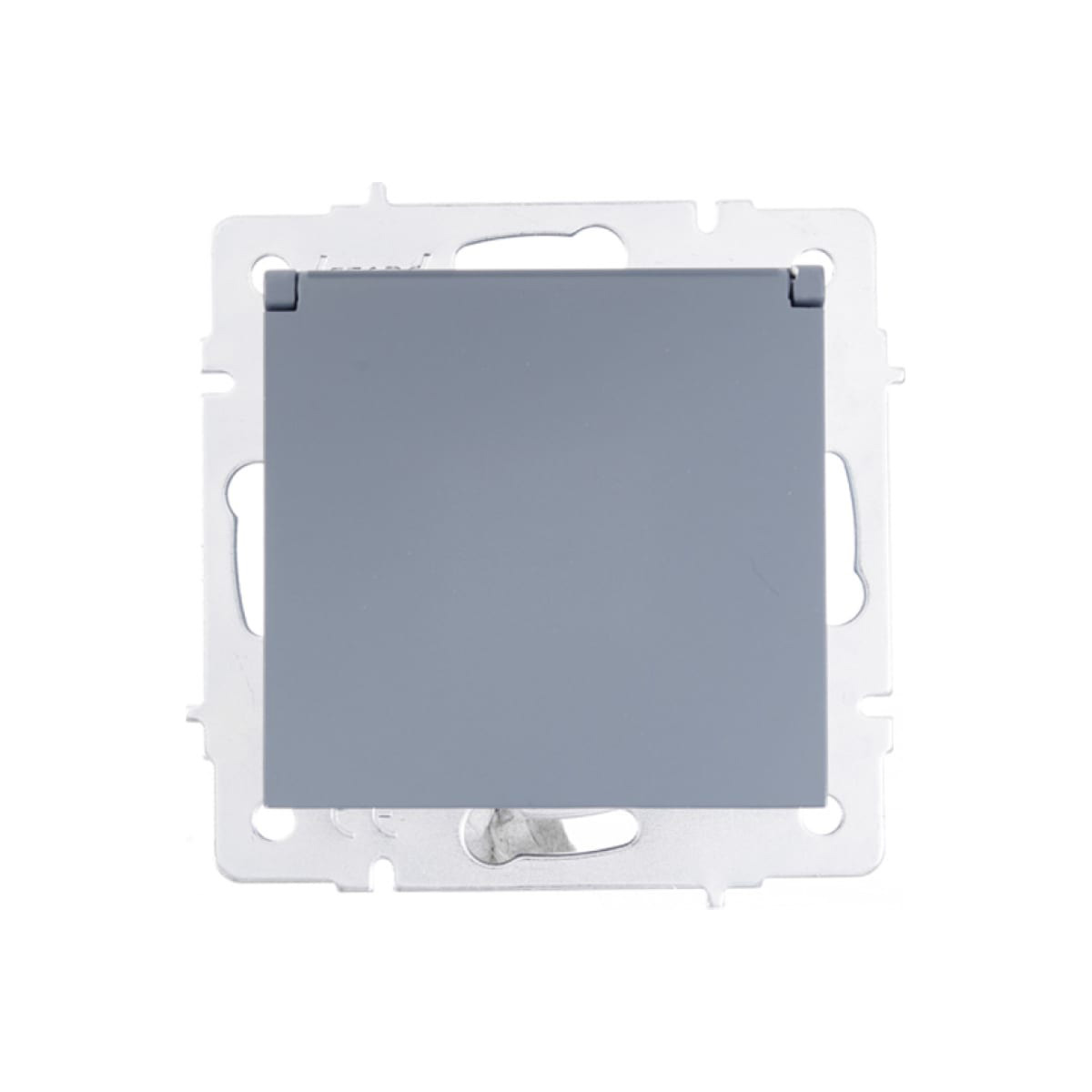 Розетка VESNA 742 3488 123В с/з с крышкой бакалит графит (механизм)