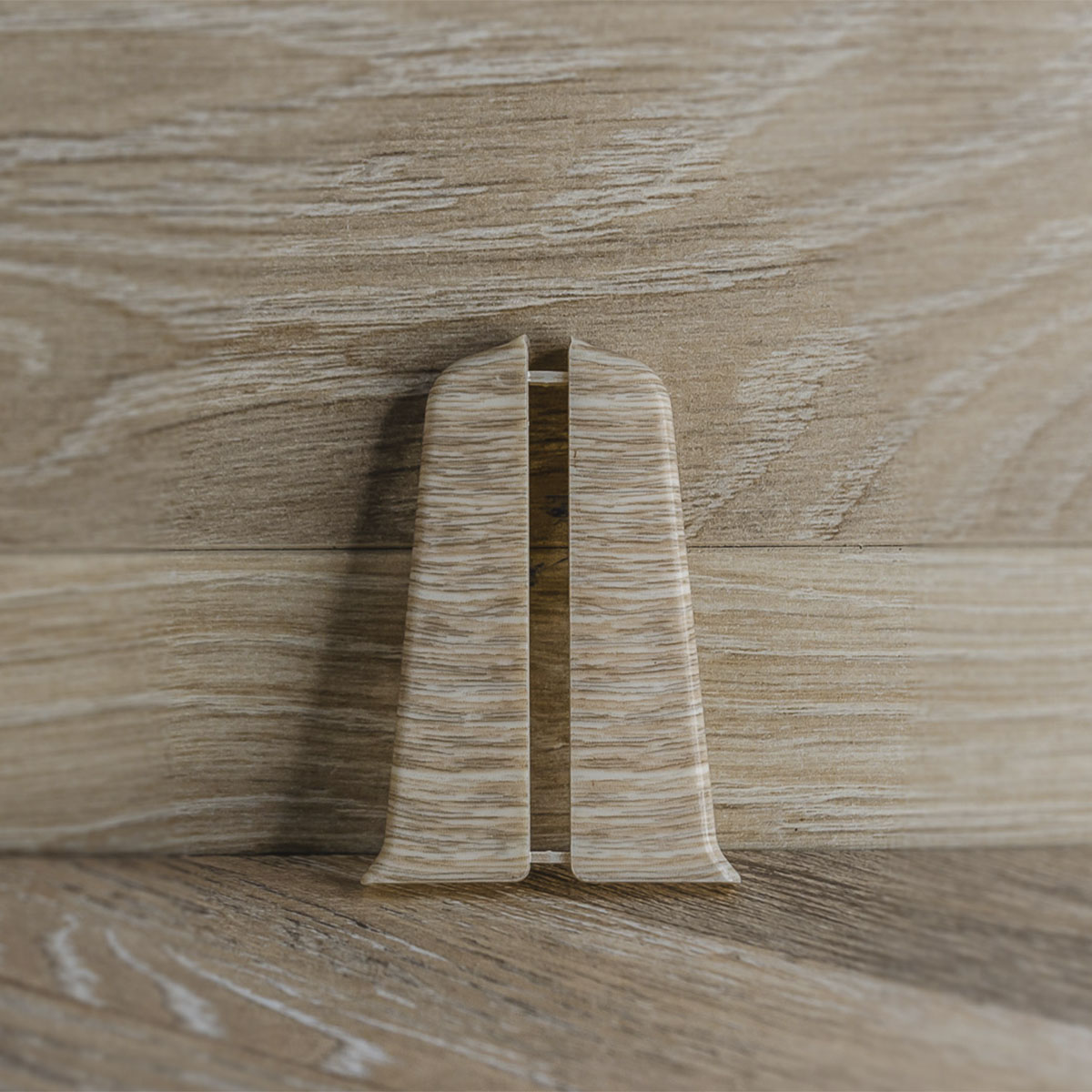 Торцевые для плинтуса 70мм "Деконика", 229 Дуб латте