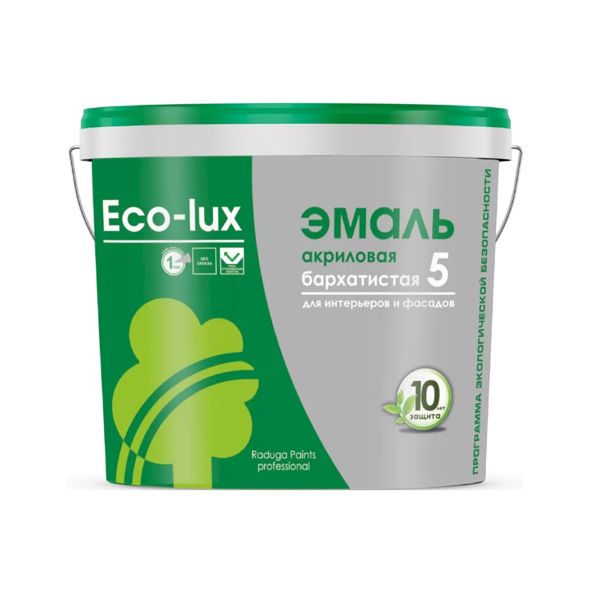 Эмаль "Eco-lux" для интерьеров и фасадов "Радуга-113" акриловая 9 л Эмаль "Eco-lux" для интерьеров и фасадов "Радуга-113" акриловая 9 л