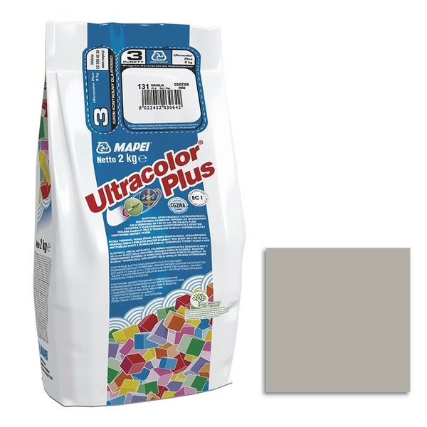 Затирка для швов MAPEI Ultracolor Plus №111/2кг (Светло-серый)