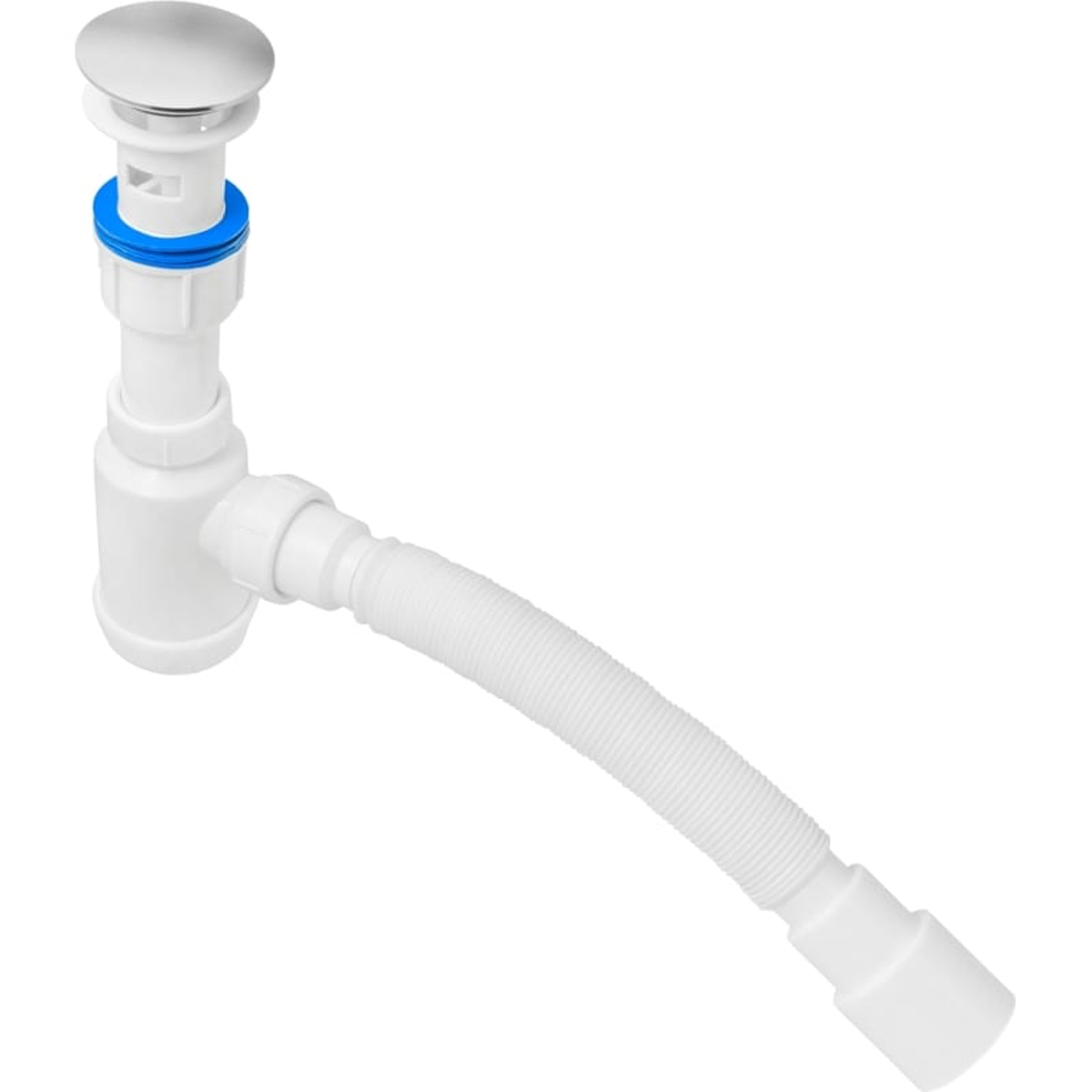 Сифон для умыв. 1.1/4"х40 (пласт.вып.с системой клик-клак) с г.т. 40х32/40/50