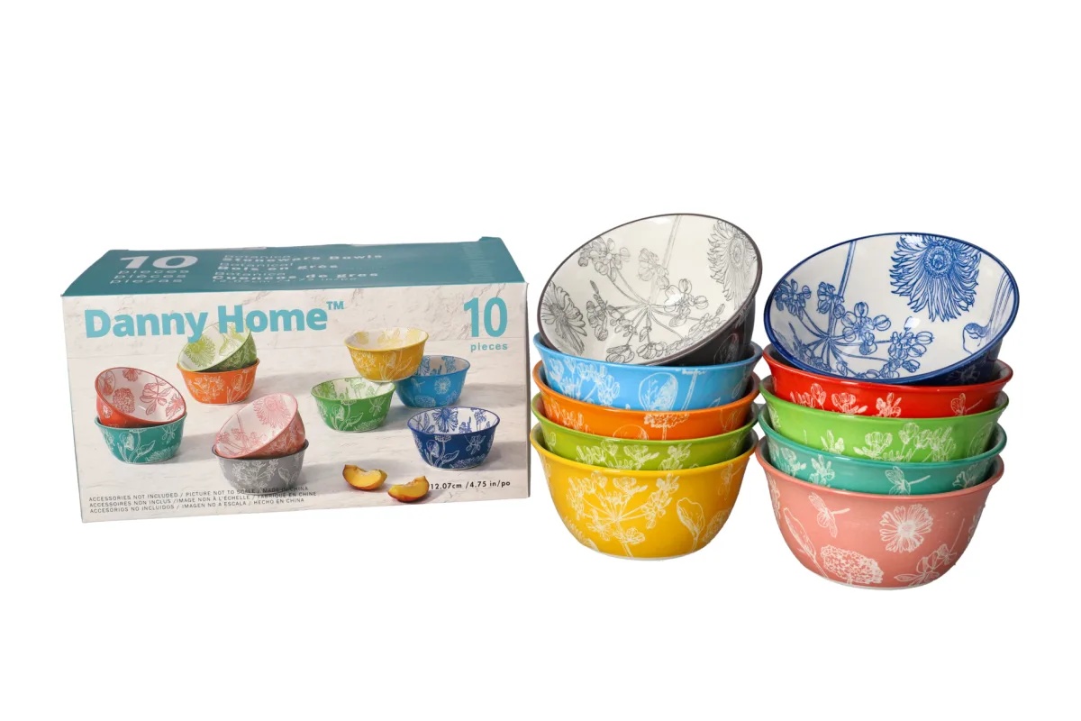 Набор цветных мисок DH Summer Mood 10 шт 12х6 см керамика SE-019