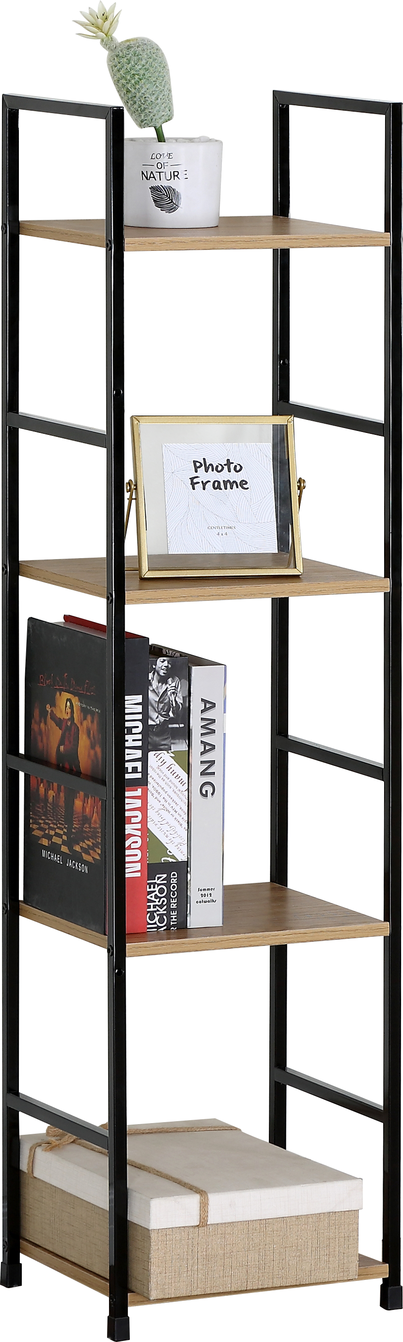 Стеллаж металлический GDX в стиле Лофт 4 полки 29х23,5х112 см CN