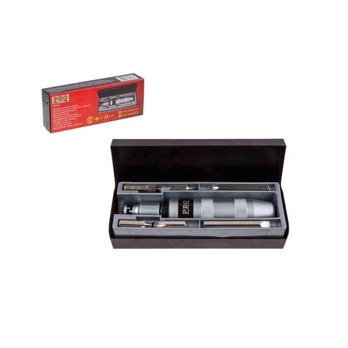 Отвертка ударно-поворотная+набор бит 6шт. PRO STARTUL (PRO-6057)