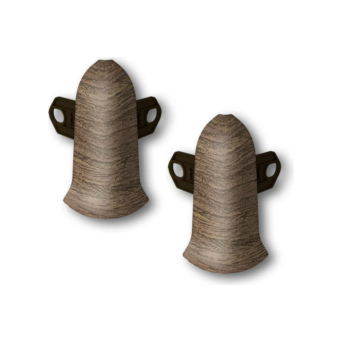 Угол наружный (внешний) с крепежом для плинтуса 55мм "Идеал Классик", 291 Орех