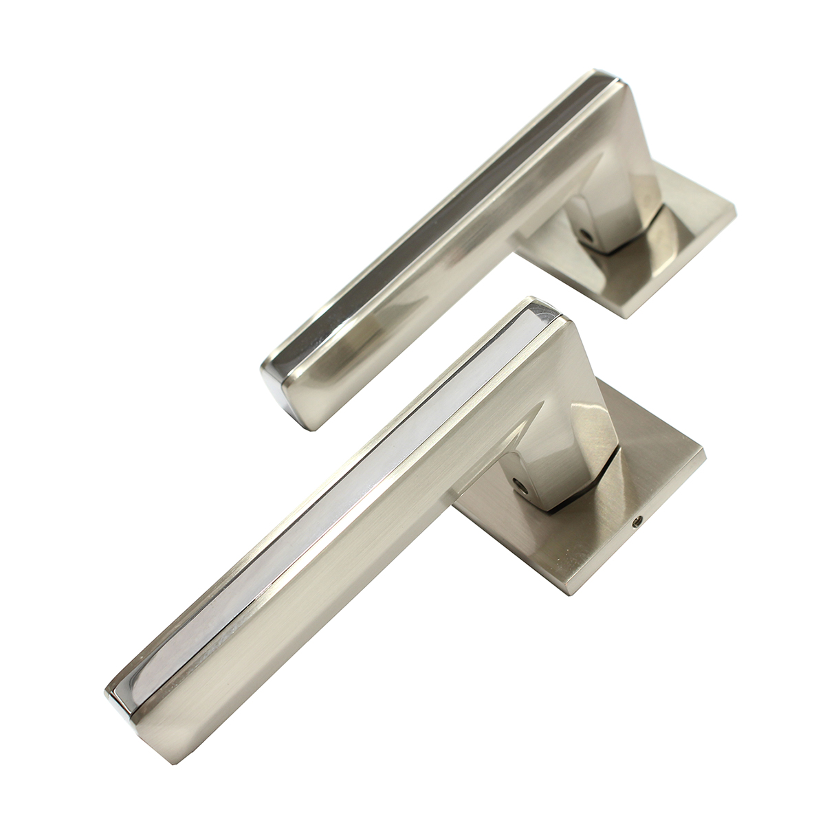 ZQ-328 SN/CP ручка дверная мат. никель/пол.хром