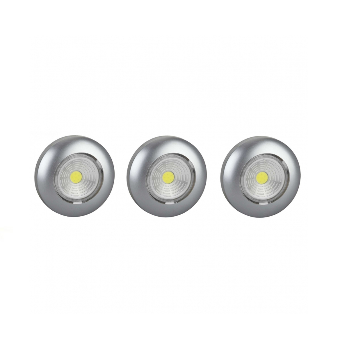 Фонарь-подсветка сд Pushlight 3Pack металлик, COB 3 Вт, 3 шт, бат. 3xAAA, Ritter 29100 8