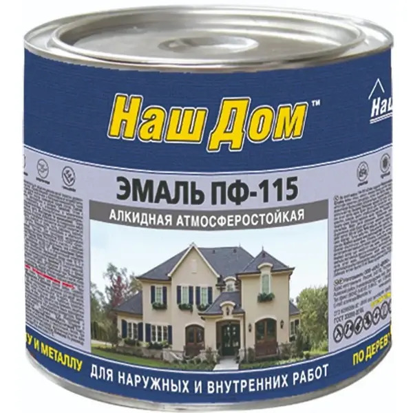 Эмаль ПФ-115 "Наш Дом"  Слоновая кость   2,4 кг.(6шт) Эмаль ПФ-115 "Наш Дом"  Слоновая кость   2,4 кг.(6шт)