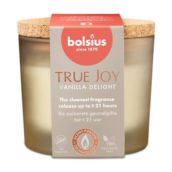 Аромасвеча в стакане Bolsius True Joy 6,6x8,3 см Vanilla delight