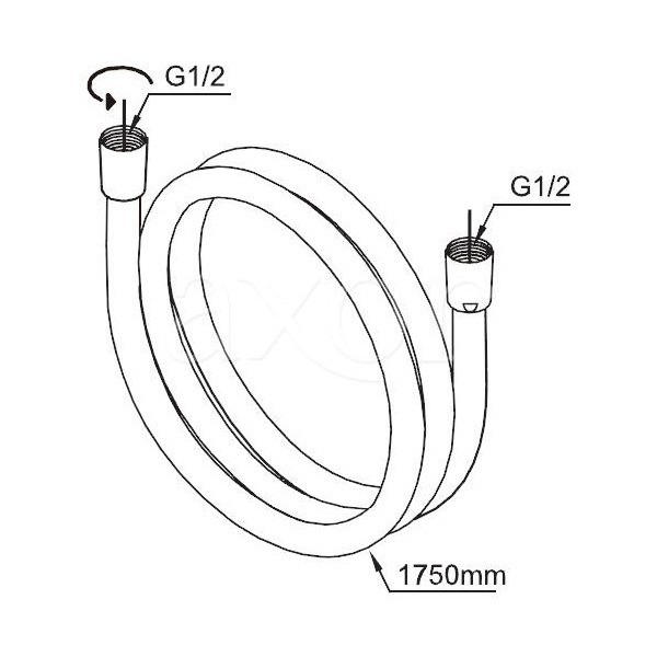 Душ.шланг, АМ.РМ 1750 мм, шт F0400164