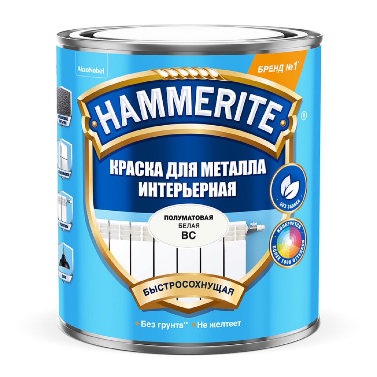 Краска HAMMER д/мет интерьерная BC 0,5л