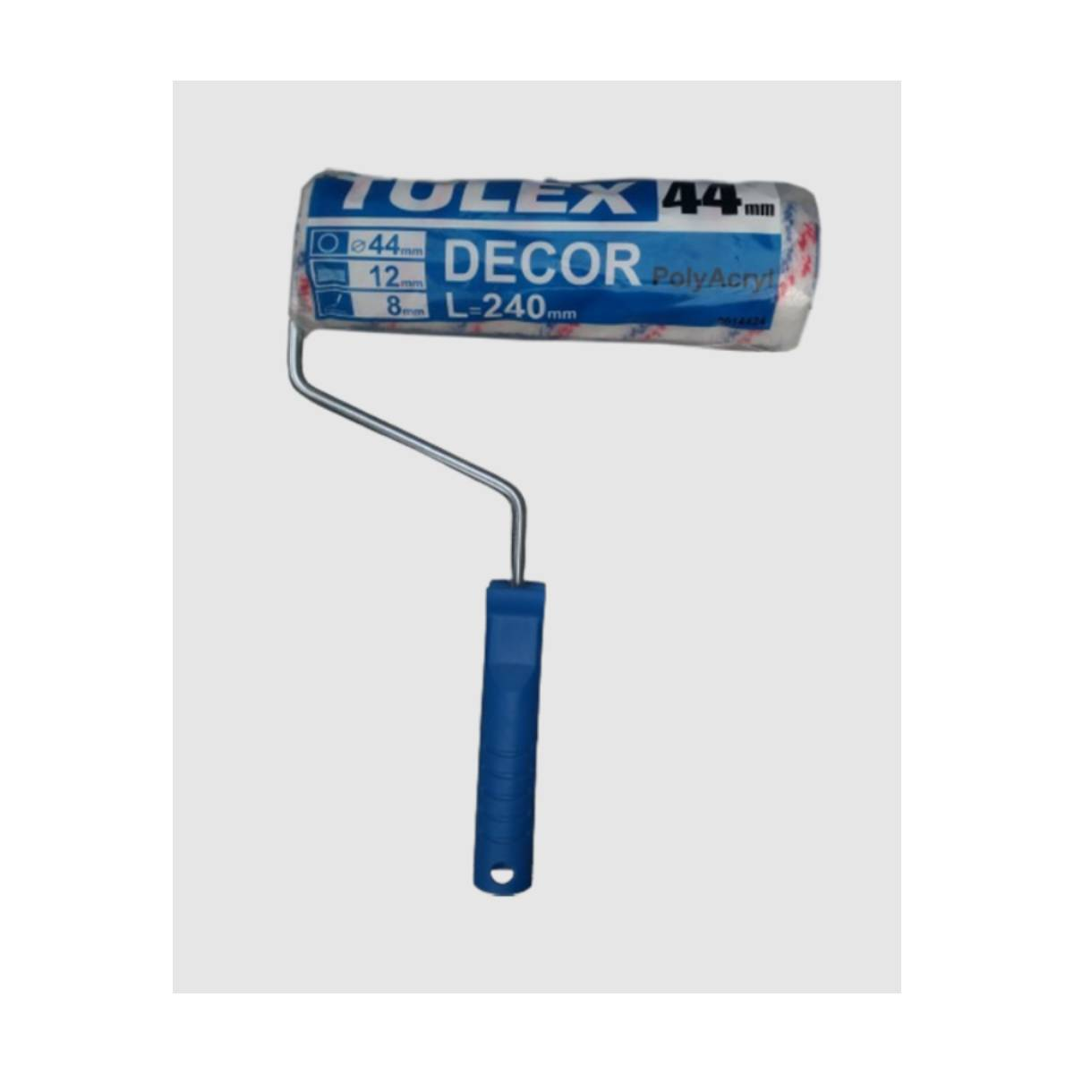 Валик малярный в сборе TULEX «DECOR» 2014424, полиакрил, 1комп. ручка, бюгель 8мм, 44х240мм