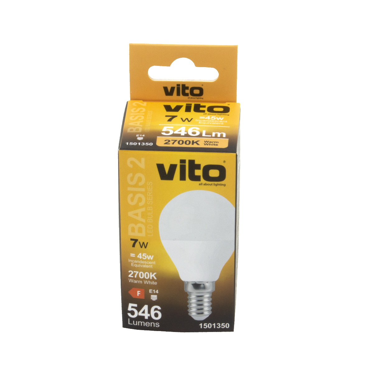 Лампа светодиодная VT/BASIS-2/G45/7W/E14/2700K/LED BULB 1501350