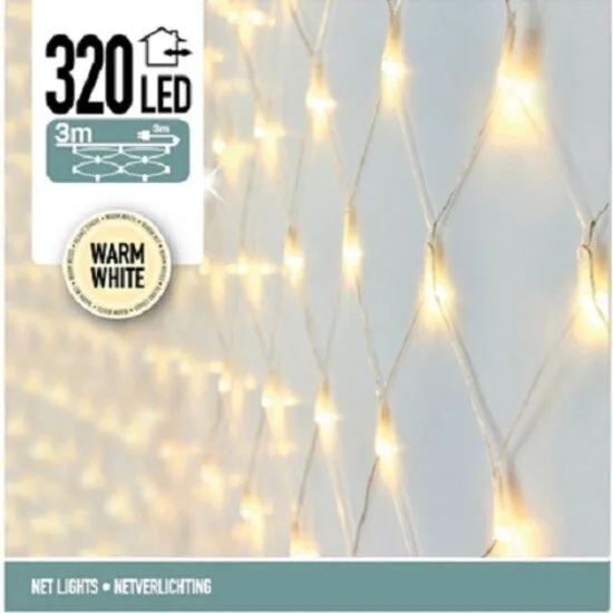 Электрогирлянда Сетка 320 LED 300х150 см теплый белый OUTDOOR/INDOOR AX8401310  К