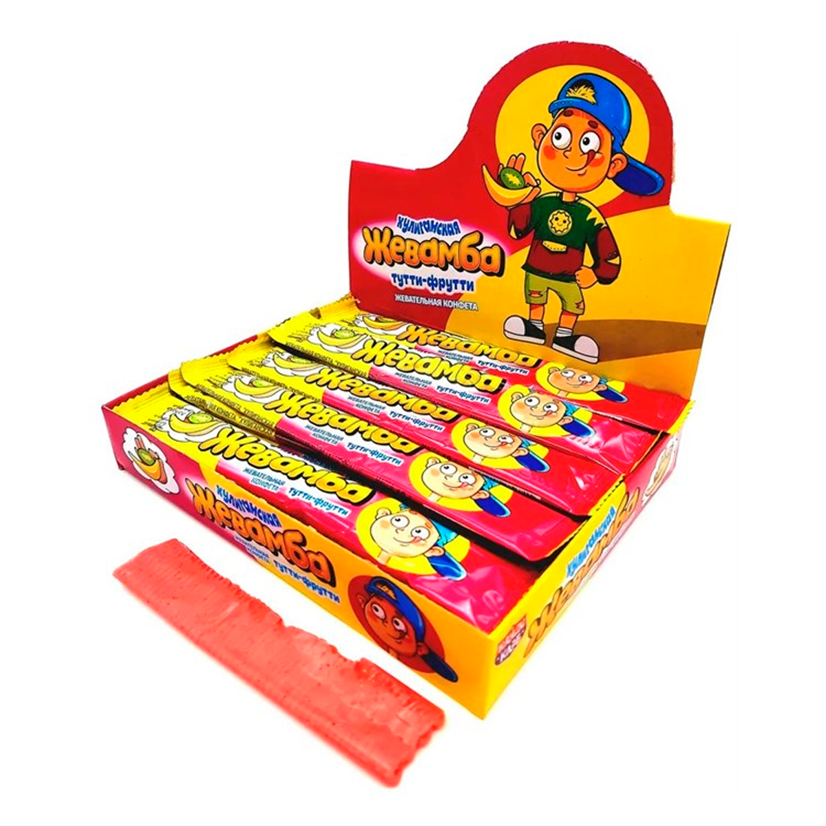 Конфета жевательнаяХулиганская Жевамба тутти-фрутти 12г CHW024