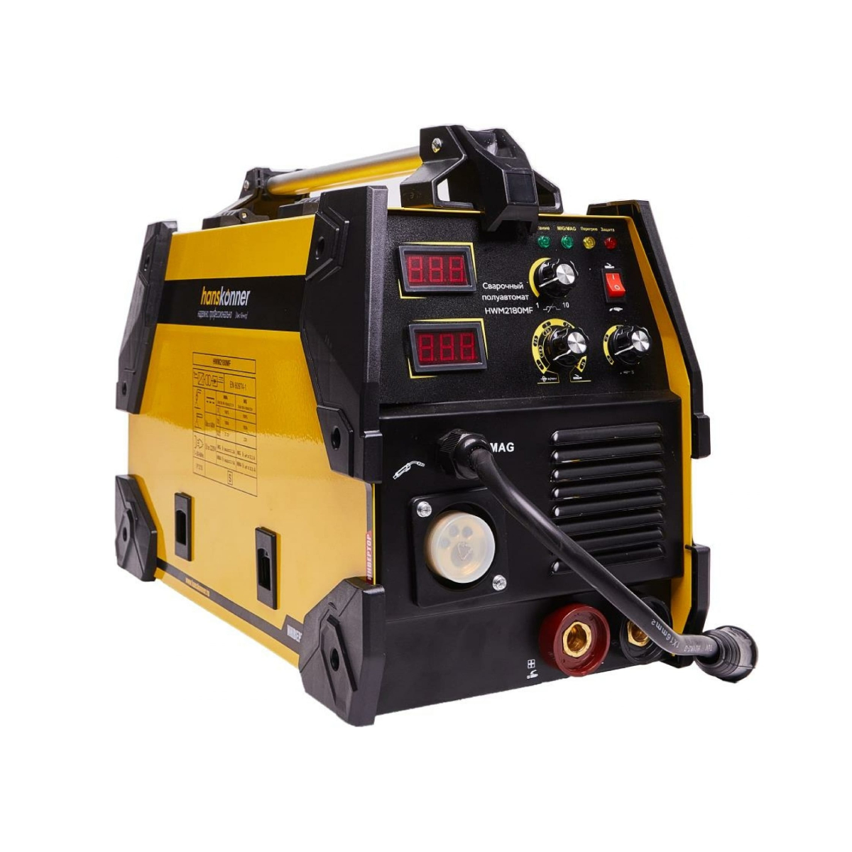 Сварочный полуавтомат MIG/MAG 20-180 А, HWM2180MF  с функцией MMA 20-160 А, Hanskonner