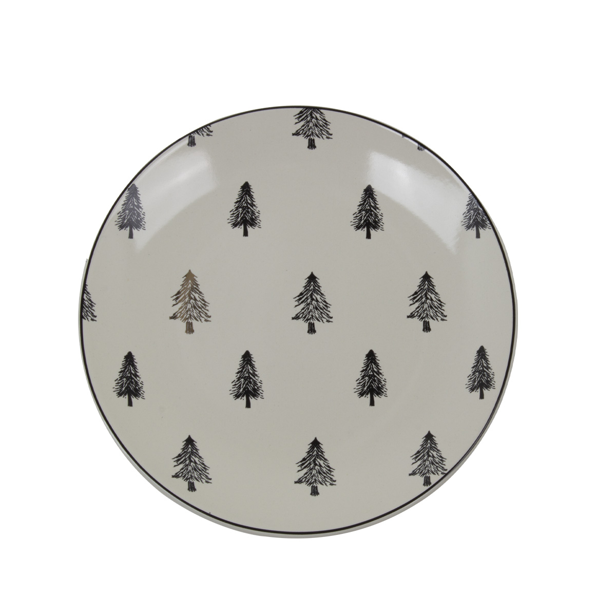 Тарелка десертная DH НГ Елочки 20,8 см SYP56-03