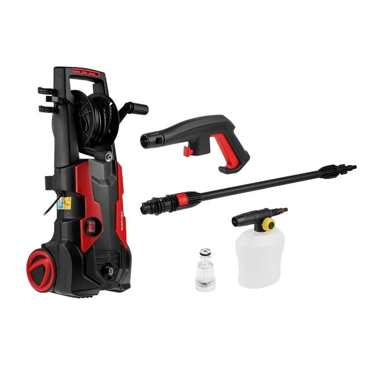 Очиститель высокого давления WORTEX PW 1523-1 1.90 кВт, 150 бар, 450 л/ч, катушка, арт.0318311