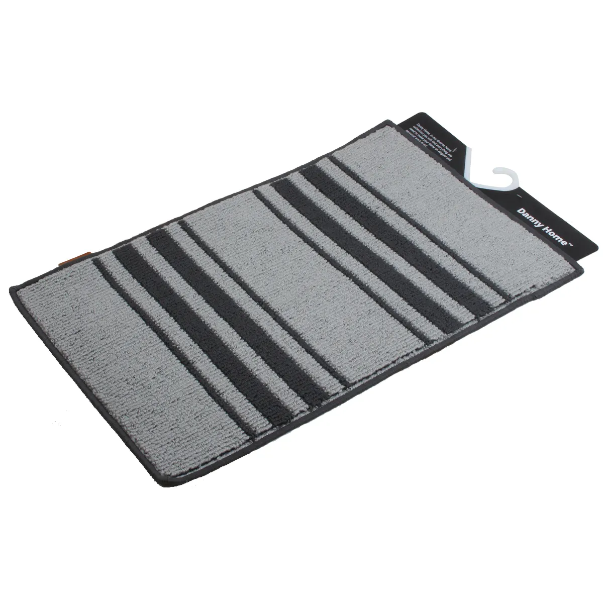 Коврик для ванной комнаты 50х80 см DH серый в черную полоску RM02-03