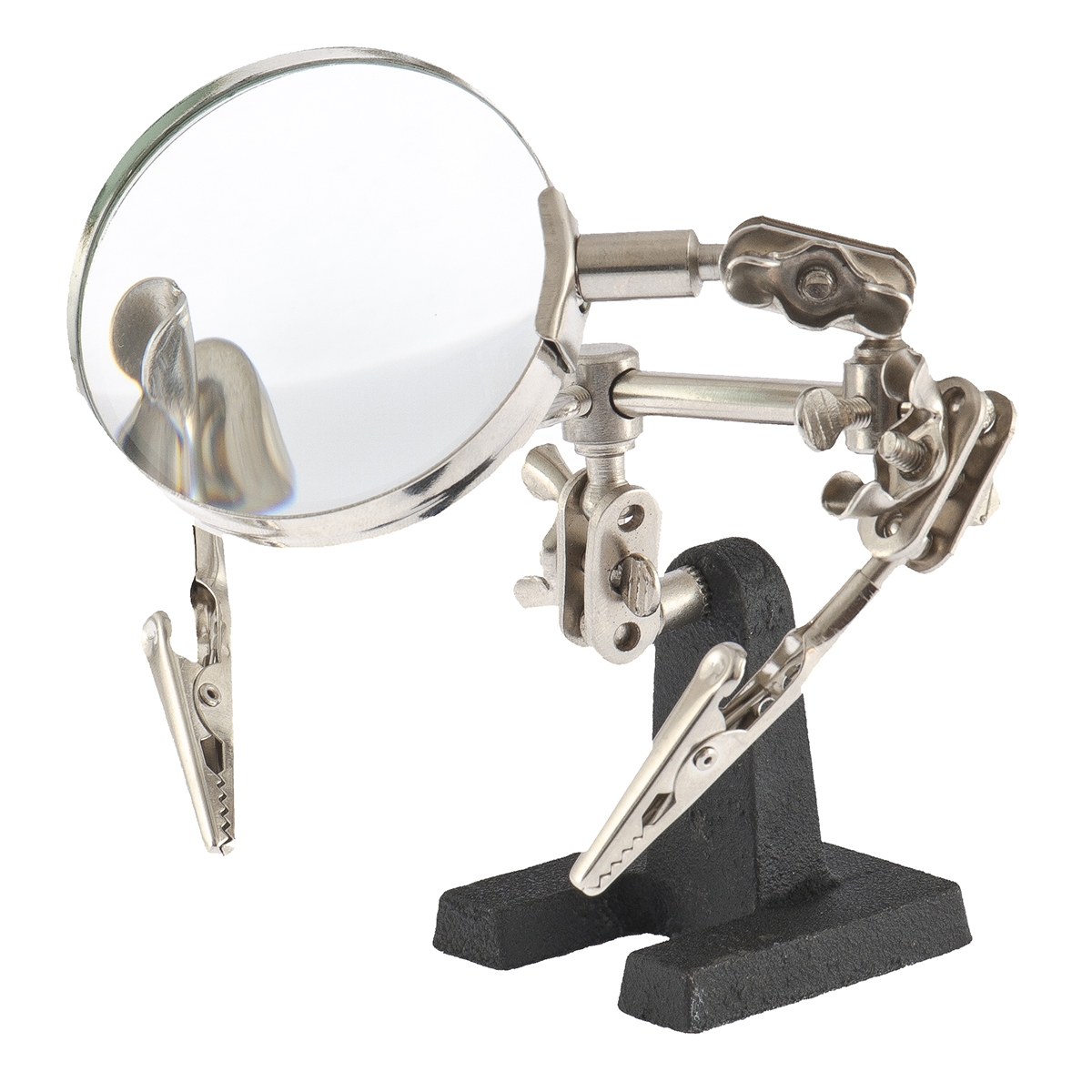 Зажим для пайки "Третья рука" с лупой// SPARTA