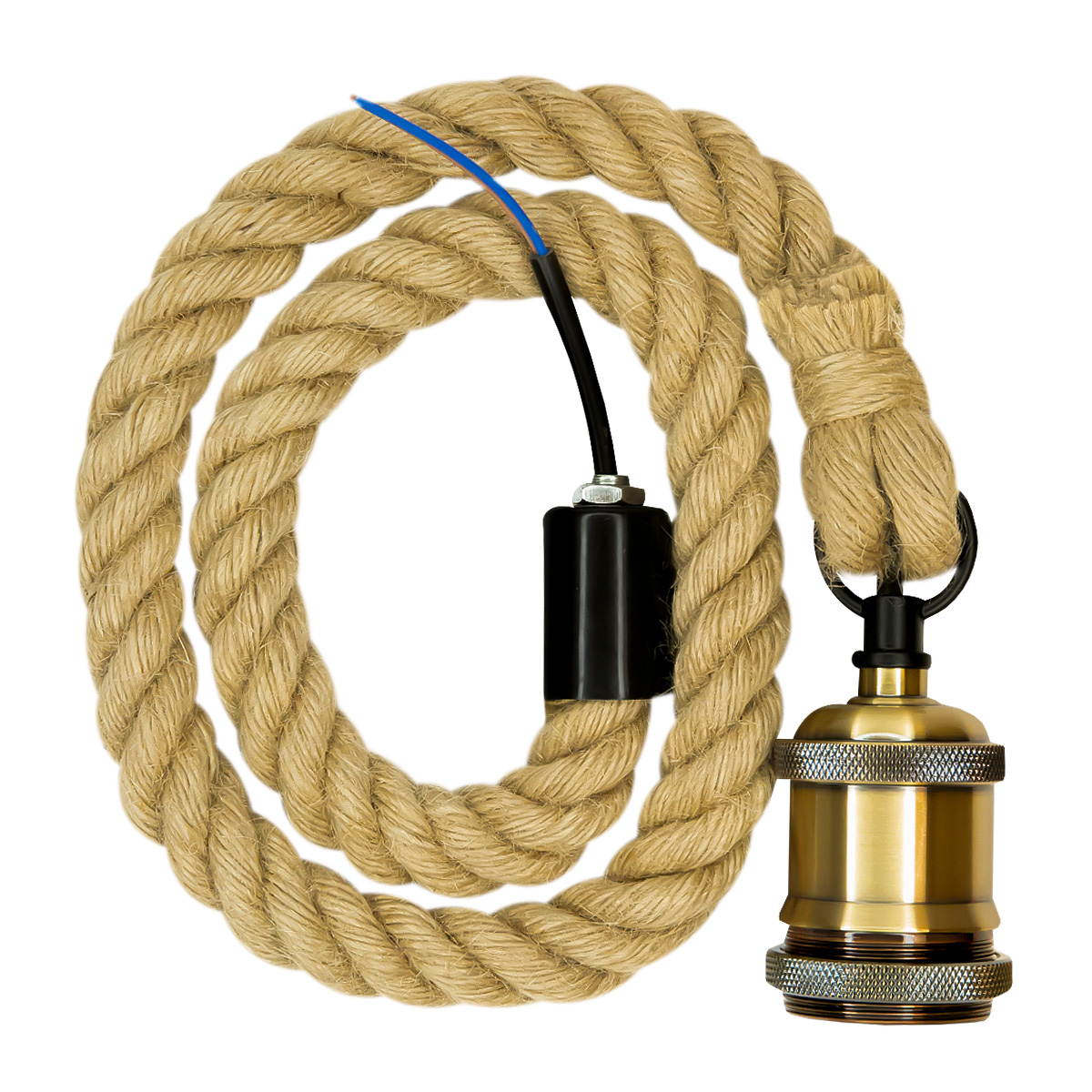 Патрон для ламп ретро MS01-1M золотой патрон + канат