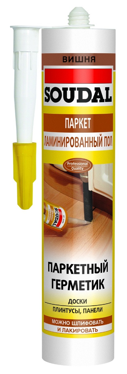 Герметик SOUDAL паркетный акриловый вишня 15*280мл