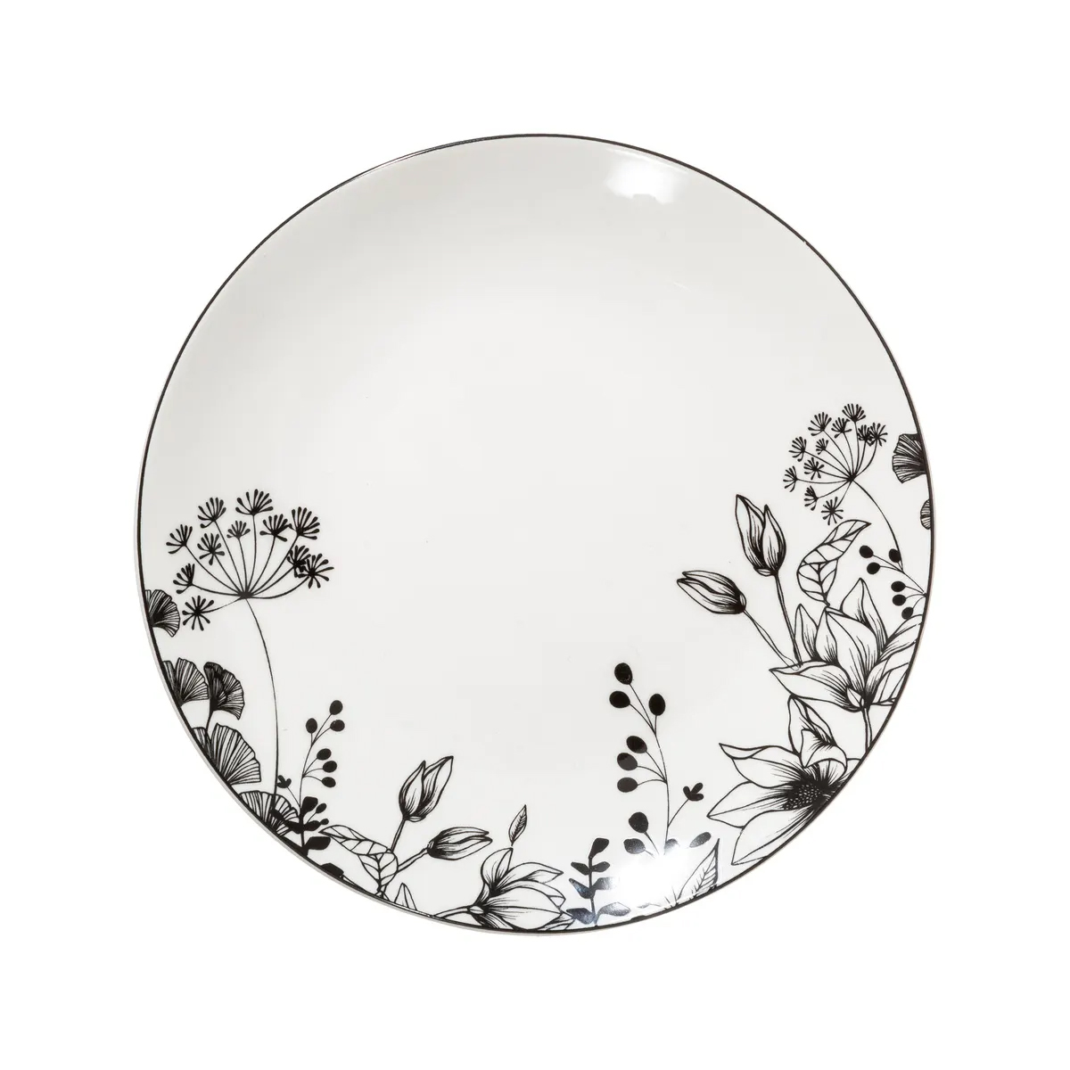 Тарелка десертная SG White Floral 20 см фарфор 154846