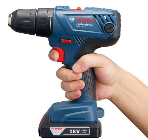 Шуруповерт аккумуляторный Bosch GSR 180 LI 06019F8109 (2 Ач x 2 шт, Li-Ion, 18 В, кейс)