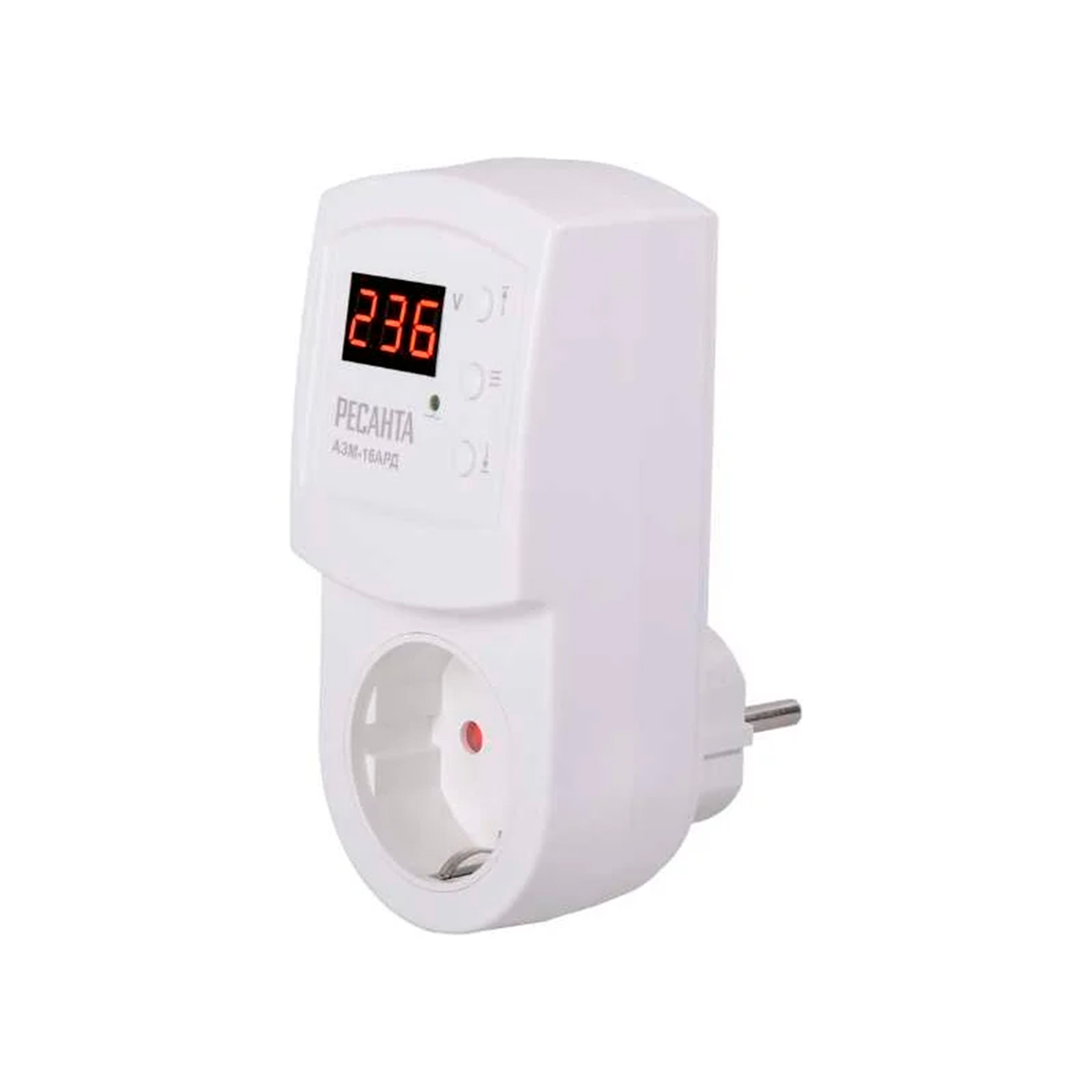 Блок защиты по напряжению Ресанта АЗМ-16АРД регулируемый (с дисплеем ,в розетку)