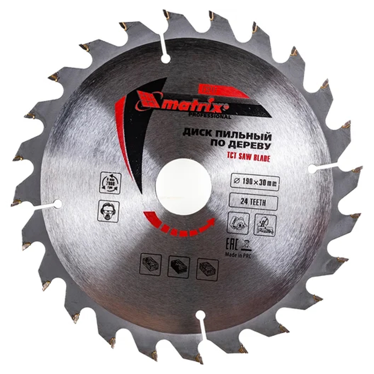 Диск пильный по дереву Matrix Professional 190 х 30мм, 24 зуба