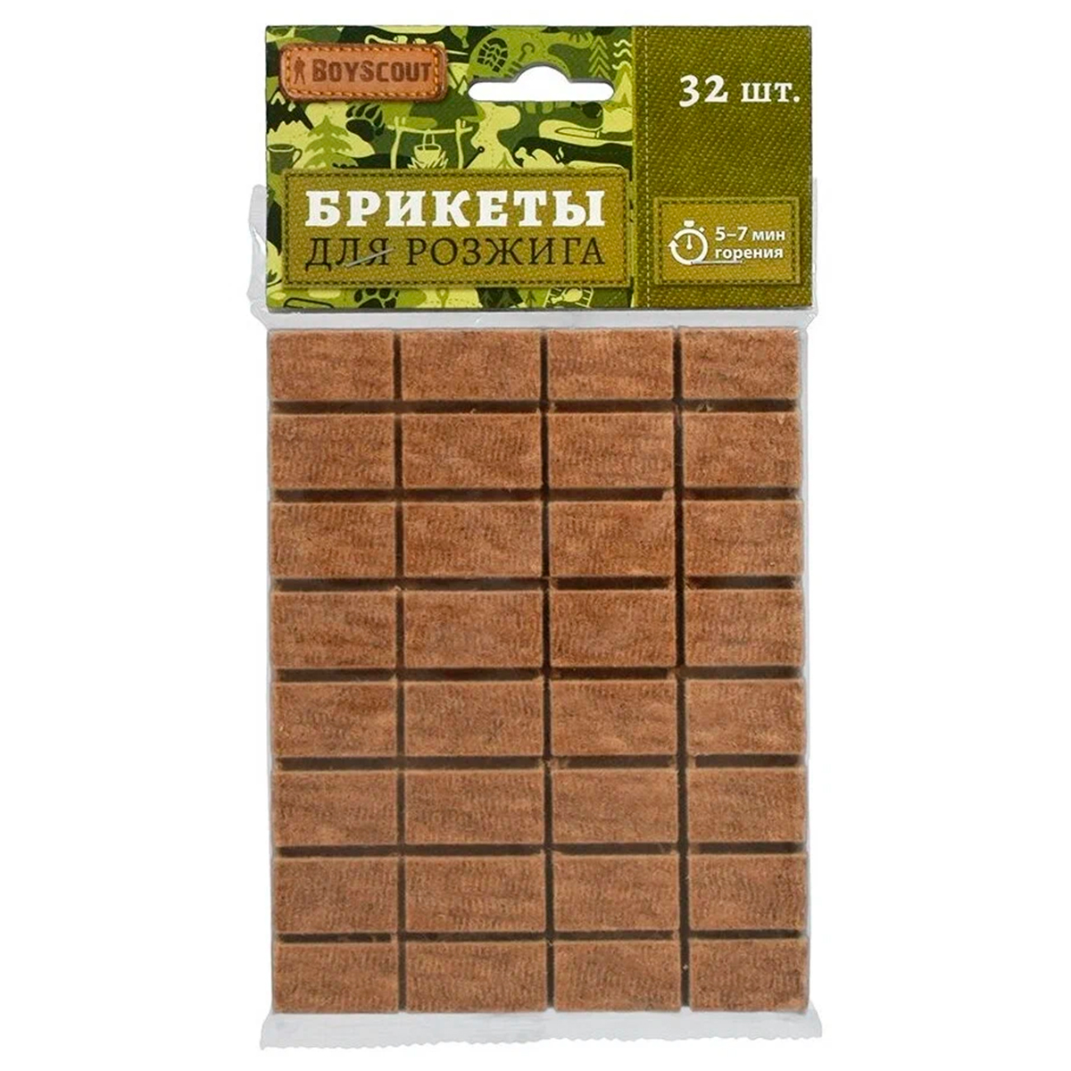 Средство для розжига BOYSCOUT, длительного горения  32 шт. в уп 61146