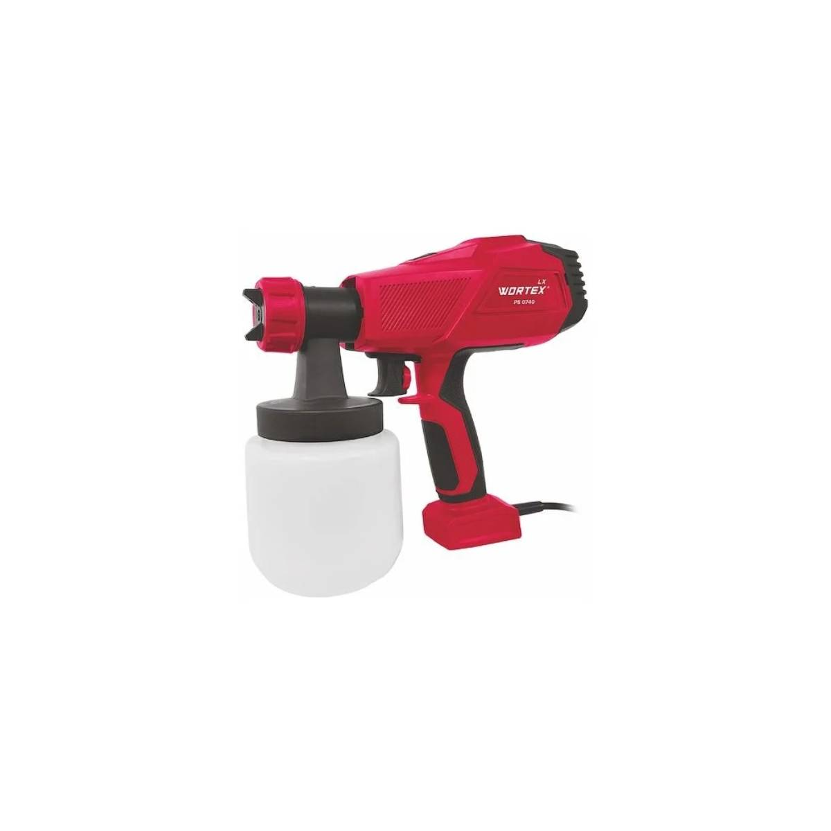Краскораспылитель электрический WORTEX LX PS 0740 в кор. 400 Вт, 700 мл/мин, 0.8 л бак, арт.0333221