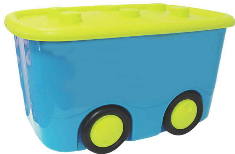 Ящик для игрушек IDEA МОБИ Бирюзовый