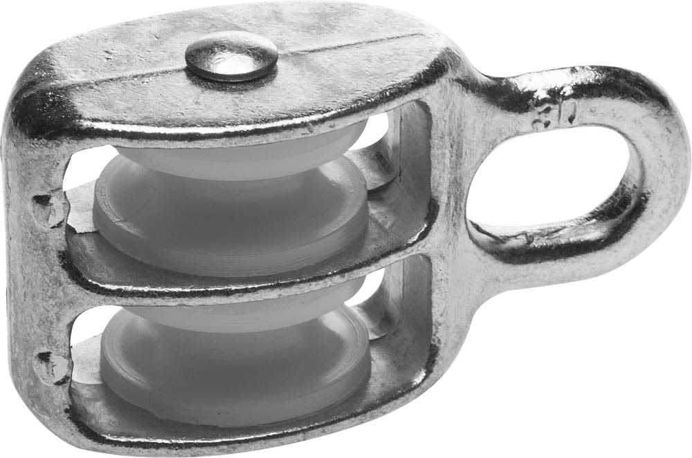 Блок для троса двойной 20мм(1 шт)