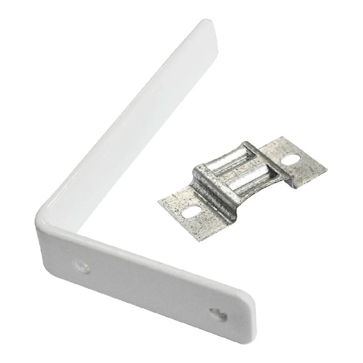 Стеновой держатель для шины металл 15см белый 20715