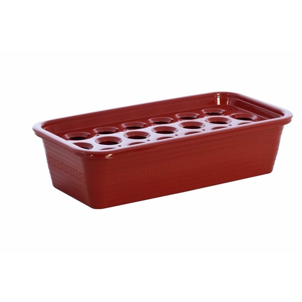 Ящик д/выращивания лука с лотком 19 ячеек б/п 380*190*100 Терракот (25) Б