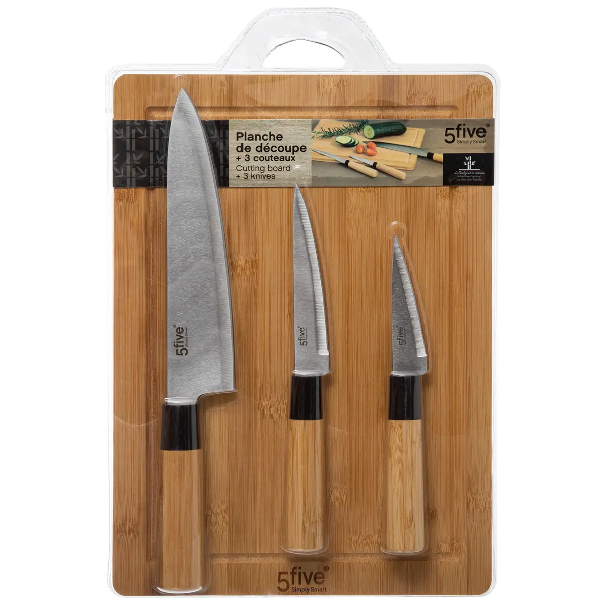Набор ножей с бамбуковой доской 5Five 40,2х26,5х4,1 см 151484