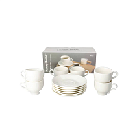 Набор кофейный на 6 персон DH Classic 80 мл керамика белая BW20-01/6C