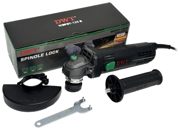 Машина углошлифовальная DWT PLUS, WSP07-125 Q