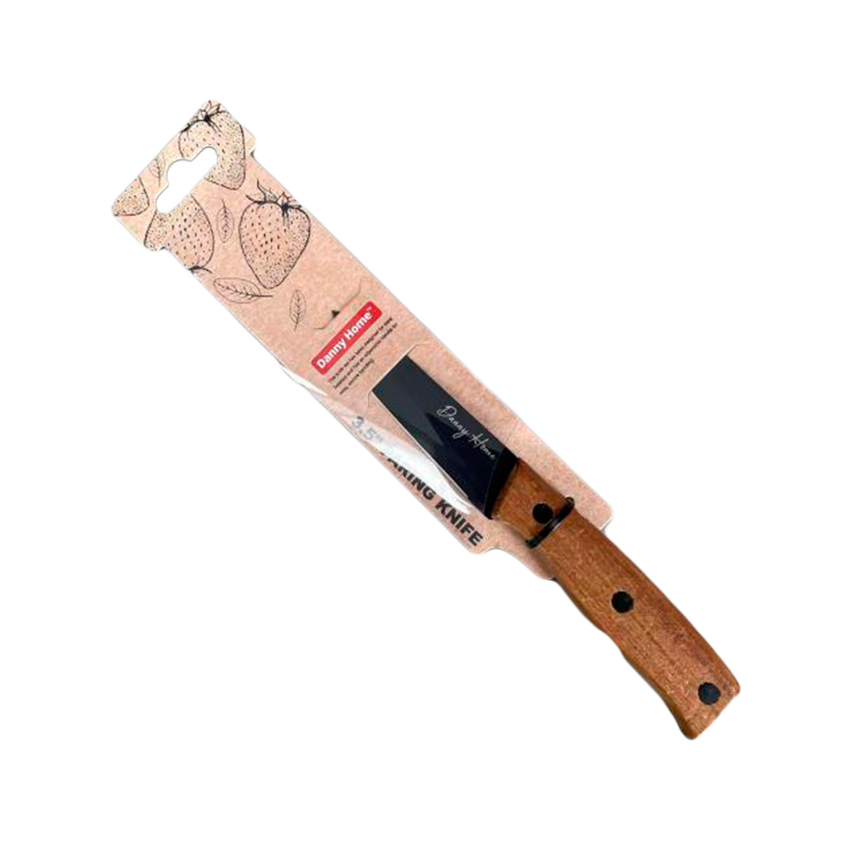 Нож для чистки овощей DH Black 9 см нерж сталь деревянная ручка DH3626