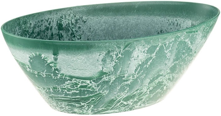 Кашпо МИКРИТ овальное 3,4л зеленый слайн М 3109