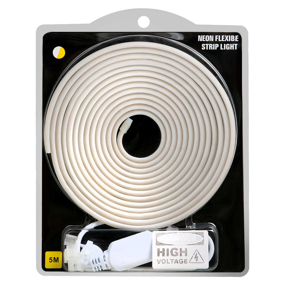 Лента гибкая светодиодная неоновая с вилкой питания 220 В-COB - комплект 288D 4000k 5M