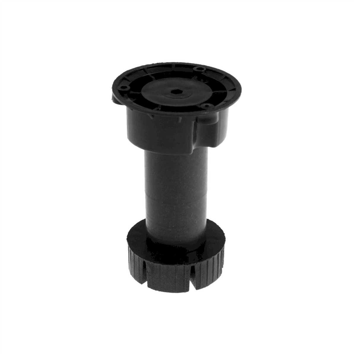 Опора цок. пласт. рег. 100-120мм, разборная, (без клипсы) под саморез  (черный 1 шт)