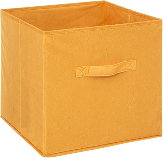 Ящик для хранения 5Five L 31х31 см желтый бархат 160455D