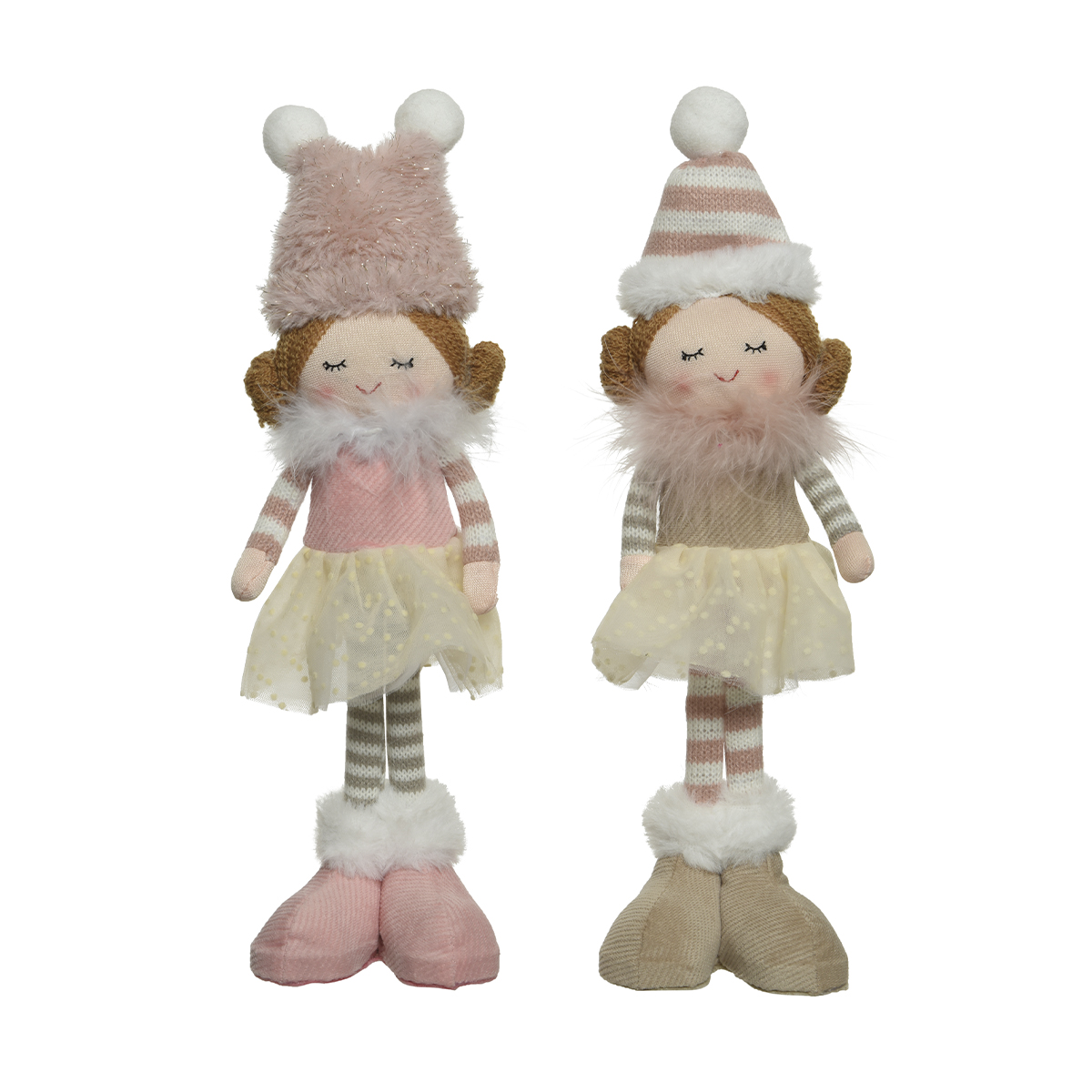 Фигура Новогодняя Девочка в розовом 9х8х35 см 2 вида в ассорт.522714 Kmg