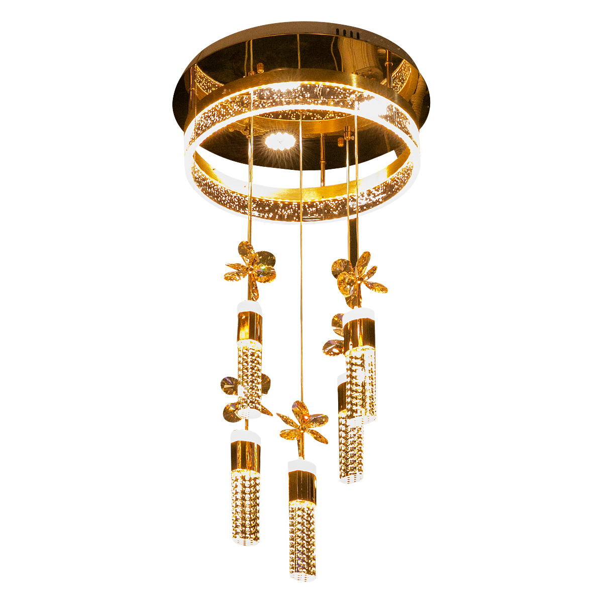 Люстра LED 5588-5 65Вт  - 450мм Золото