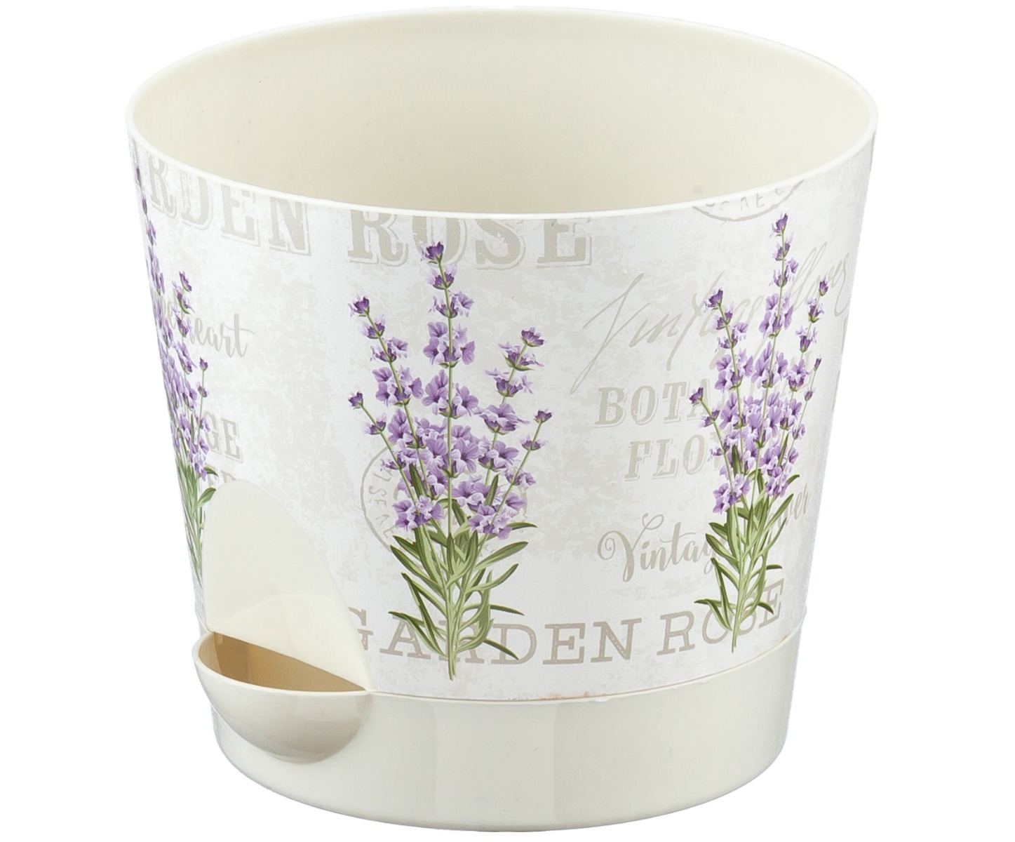 Кашпо IDEA НИКА ДЕКО D120мм 0,8л с прикорневым поливом - лаванда