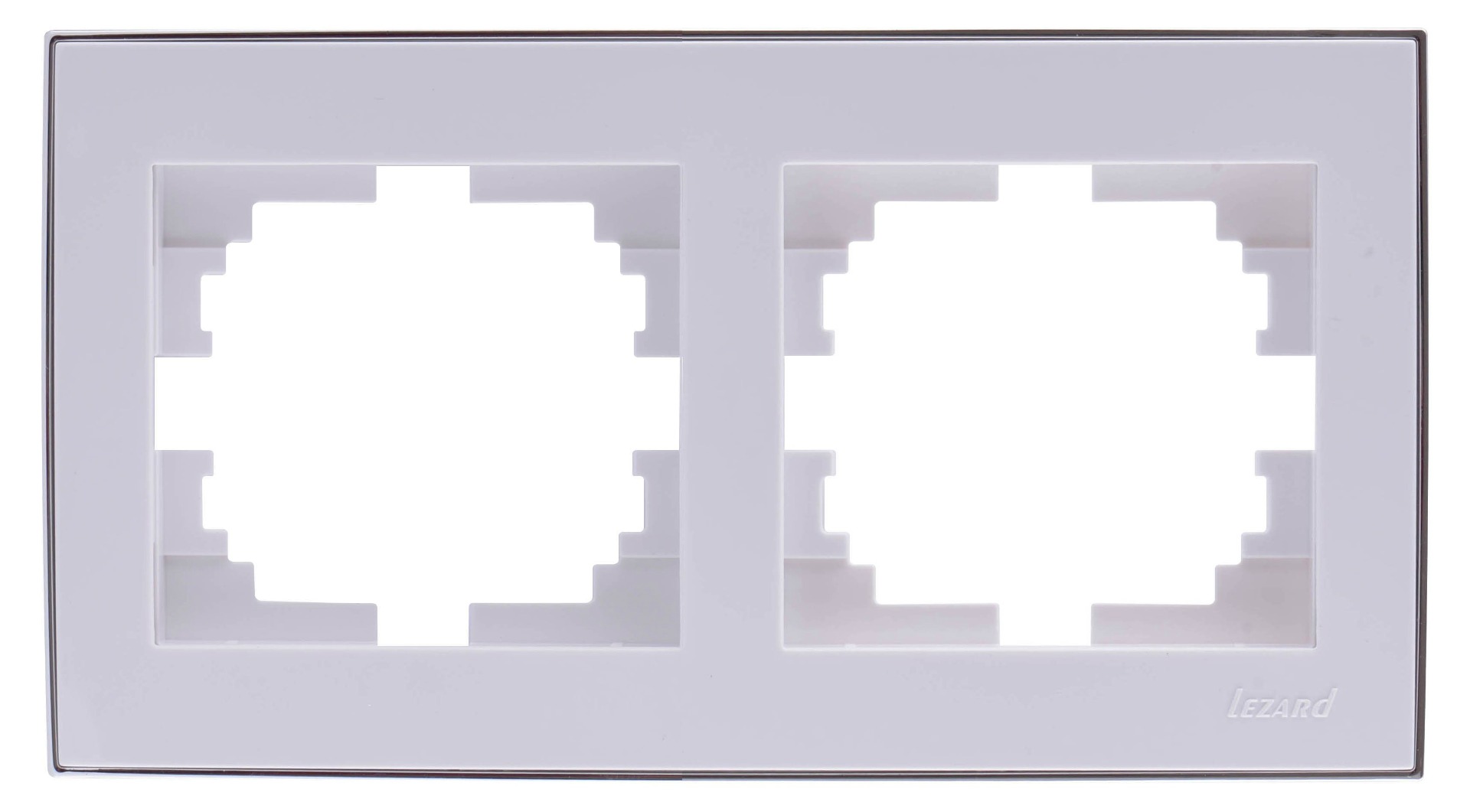 Рамка 2-ая гор. RAIN 703 0225 147  белый с бок.вст.хром