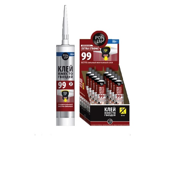 Клей в/гвоздей крист-проз 280мл POINT 99 Клей в/гвоздей крист-проз 280мл POINT 99
